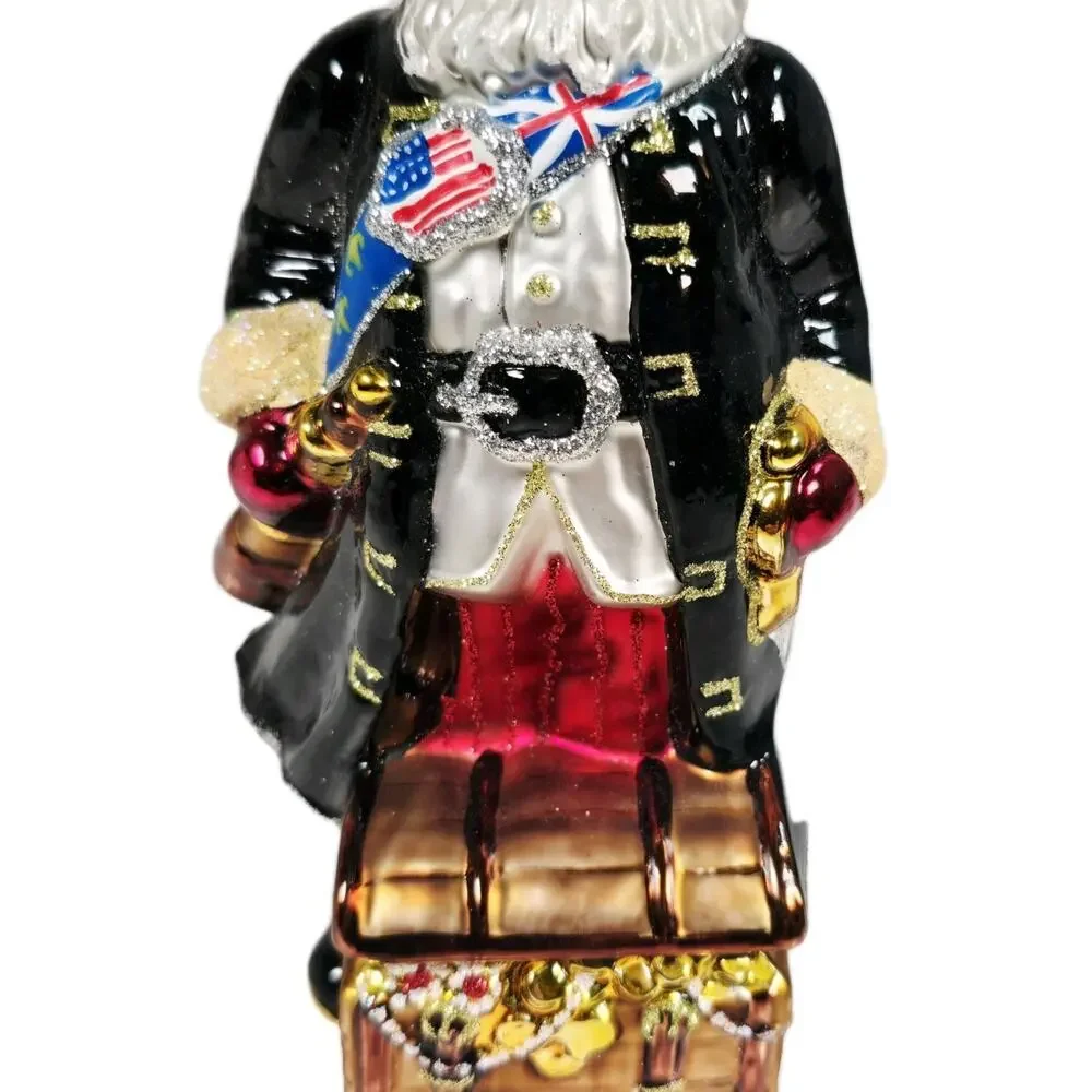 Rare Christopher Radko CAPTAIN OGLETHORPE Santa Glass Ornament 3012834 Military